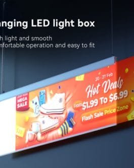 Hanging LED Light Box Hardware – 36″ x 12″