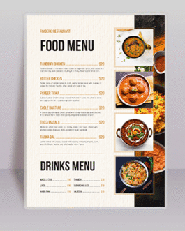 Laminated Menu (vertical)